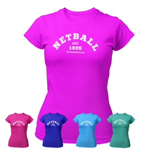 'Netball Varsity' Fitness Women's Colour T-Shirt